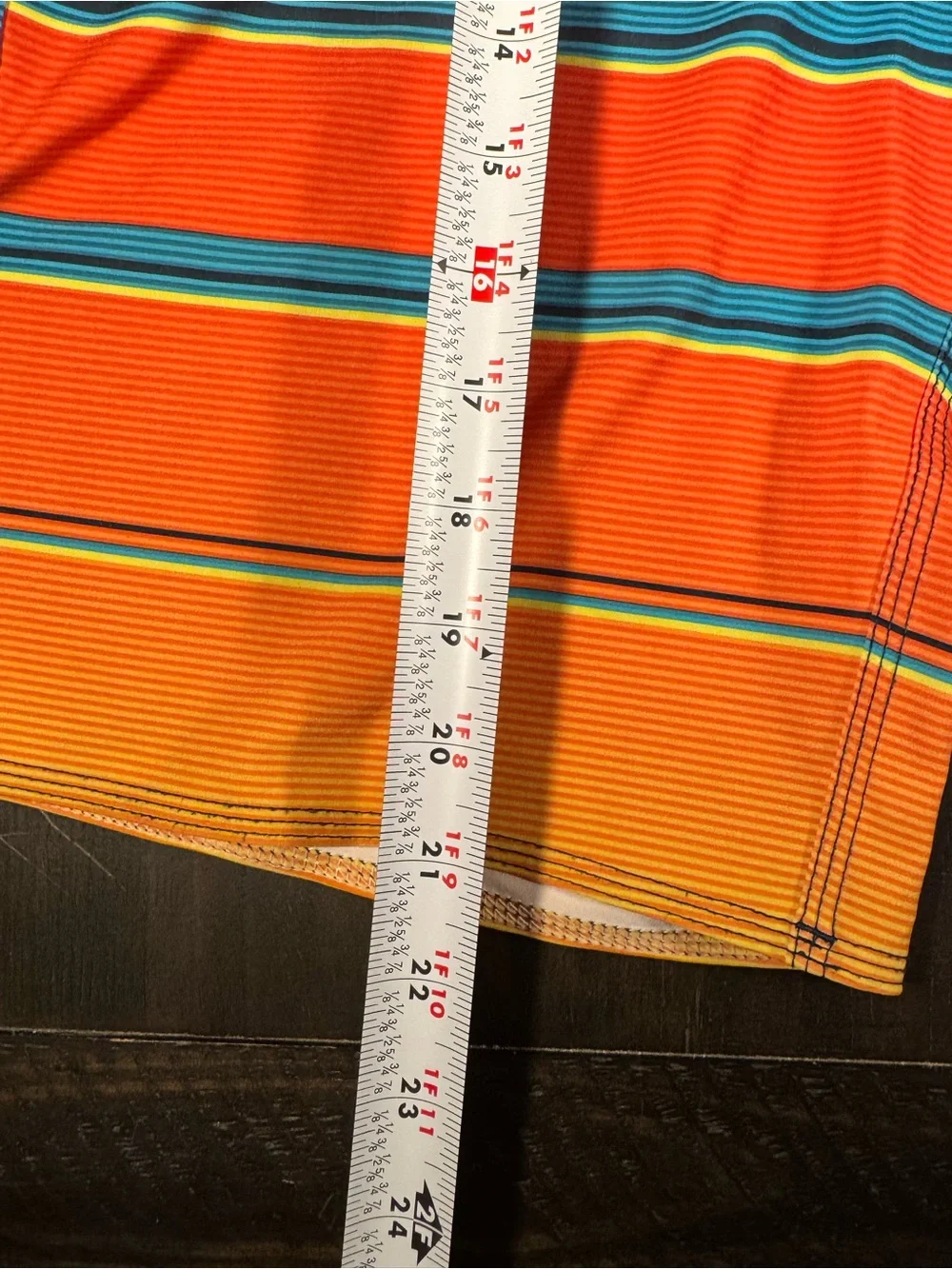 Billabong Blue, Orange & Yellow Striped Men’s Boardshorts